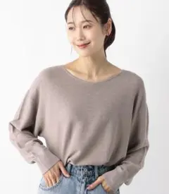 グローバルワーク スッキレイVネックプルオーバー/115345 モカ S