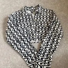 H&M 波模様 クロップドジャケット XS