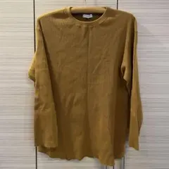 BEAUTY&YOUTH リブ編み長袖ニット L マスタード