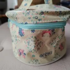 ジェラートピケ　花柄動物プリントポーチ