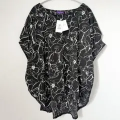 axes femme アクシーズファム　トップス　チュニック　新品　総柄　黒　Mのサムネイル