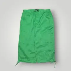 90s クロップド丈　リネンパンツ　バギー　ヴィンテージ　スラックスショーツ
