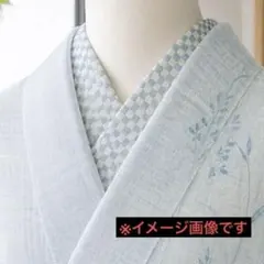 半衿 夏用 小千谷縮 本麻 絽目 藍染 ユニセックス 夏着物 浴衣 新品 日本製のサムネイル