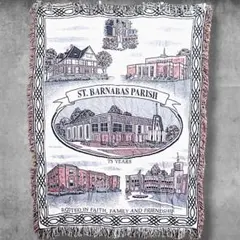 BOGJ クラシック ラグ マット 古着 建物 街 地図 歴史 協会