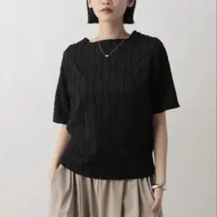 ローリーズファーム　フリンジトップス　ブラック　サマートップスのサムネイル
