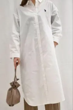 U.S. POLO ASSN. ホワイトシャツワンピース
