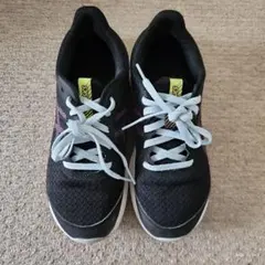 ASICS キッズスニーカー ブラック/パープル