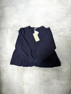 新品タグ付き　HK WORKS LONDON ペプラムジップアップカーディガンL