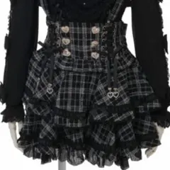 lizlisa はしごリボンツイードティアードスカパン