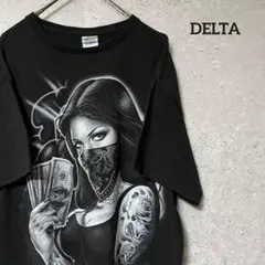 DELTA デルタ Tシャツ 半袖 オシャレ 美女 プリント L