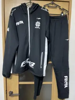 FINTA フード付きジャージ 上下　ブラック　サイズO