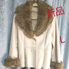 ⭐️新品➖フェイクムートンファーコート【ファー付き】