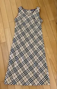 バーバリー　ブルーレーベル　ノバチェック　ノースリーブ　ワンピース　38