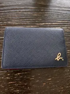 【極美品♡agnes b.】ネイビー×レッド色 お名刺入れ