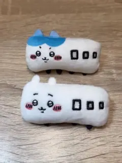 ちいかわ　トレインなぬいぐるみバッジ　ハチワレ