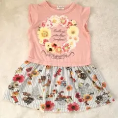 Mialy Mail 花柄 フレンチスリーブワンピース 110cmのサムネイル