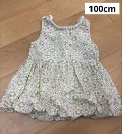【美品】 キムラタン　ビケットクラブ　花柄コットン　ワンピース 100cmのサムネイル