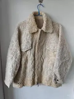 フリースジャケット クリーム色