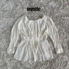 mystic ホワイト アイボリー 長袖ブラウス