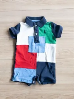 Ralph Lauren 6M パッチワークロンパース