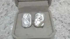 淡水パール 　イヤリング 　本真珠　バロックパール　ハンドメイド