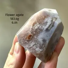 桜瑪瑙　フラワーアゲート　ジオード　タワー　クリスタル　ピンク