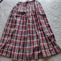 サマンサのチェック柄ギャザースカート
