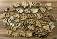 18世紀 イギリス スリップウェア陶片 E / 1700年代 アンティーク民藝 2026年最新】英国の古陶スリップウェアの美の人気アイテム - メルカリ