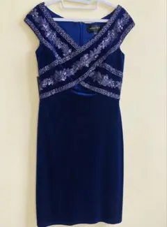 ESCADA エスカーダ シースルー切替 総刺しゅう ドレス ワンピース 40