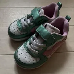 VANS キッズスニーカー グリーン/ピンク　16CM