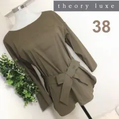 セオリーリュクスの伸縮性のあるリネン混チュニックブラウス