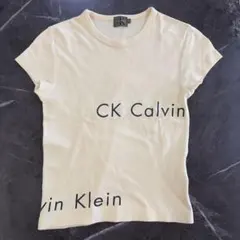 ［90s］Calvin Klein Tシャツ クリーム色 Sサイズ　 最終値下げ