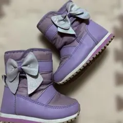 パープル リボン付き ブーツ