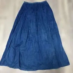 ロングフレアスカート インディゴブルー　パドカレのサムネイル