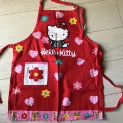 サンリオ　キティ　子供　エプロン　昭和　レトロ　中古