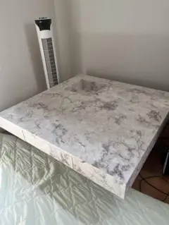 大理石風センターテーブル 引き出し付き