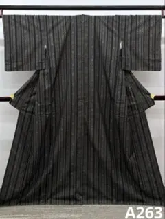 紬 縞 モダン 正絹 躾糸付き A237 - メルカリ