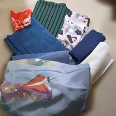 M*u様 3166 和装ハギレまとめ売り8点セット！麻あり☆リメイク用など☆