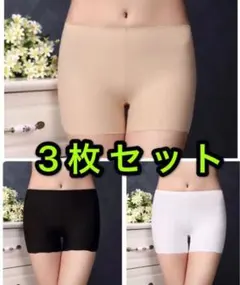 3枚セットXLサイズ美尻通学通勤夏用スパッツ接触冷感 レディース