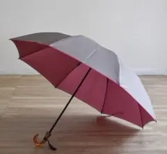 【新品】小宮商店 甲州織 かさね 折りたたみ傘 雨晴兼用　グレー/ローズピンクのサムネイル