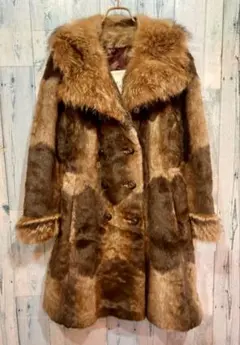 USA ビンテージ フェイクファーコート 70s