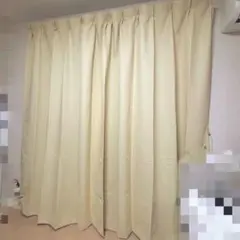 カーテン イエロー 1級 遮光 断熱 210×100cm 2枚組