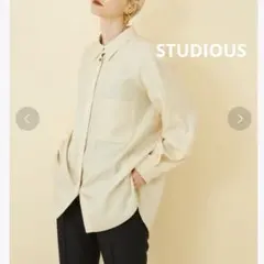 【STUDIOUS】ステュディオス ヴィンテージワッシャーシャツ イエローFのサムネイル
