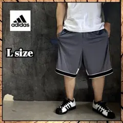 adidasアディダス バスパン ハーフパンツ　バスケットLサイズ