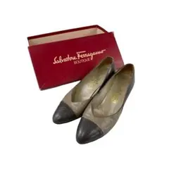 Salvatore Ferragamo フェラガモバイカラーパンプス dd189
