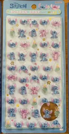 【クリスマスに間に合う！】スティッチ ボンボンドロップミニシール 48枚入り
