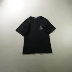 GIANNI VALENTINO Tシャツ 半袖 胸元ロゴ ブラック/CW276
