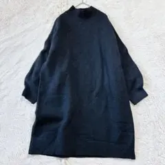 シネマクラブ ハイネック ニット ロングワンピース ボリューム袖 長袖 春秋冬