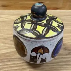 新品未使用 やちむん 壺屋焼 故 島袋常明氏作 掻落エジプト紋様急須