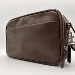 coach コーチ　クラッチバッグ　セカンドバッグ　レザー　ブラウン